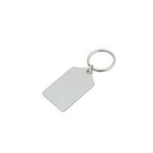 Silver Plated Key Ring, Blank Square Keychain (GZHY-KA-021)